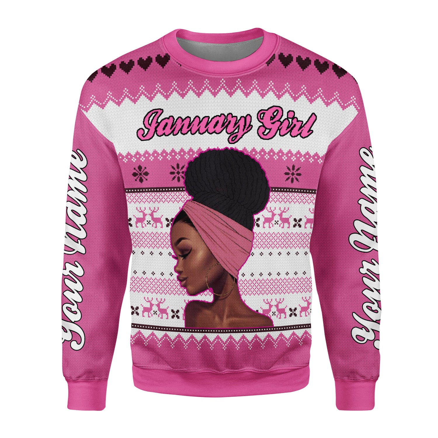 CustomsPig Personalized Tops January Girl All Over Printed