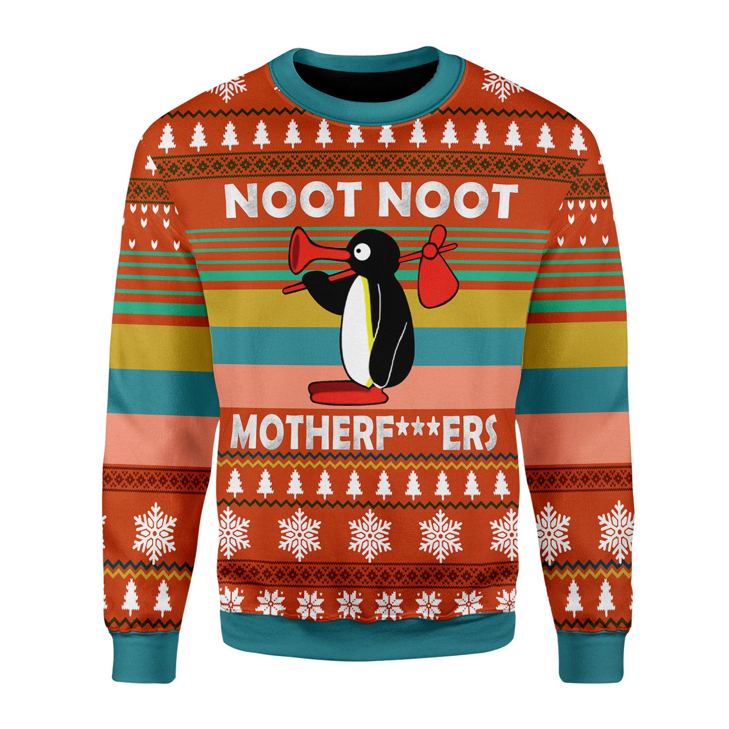Customspig Christmas Sweater Noot Noot Motherf*kers 3D Apparel