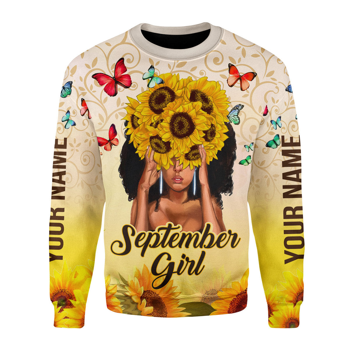 Customspig Personalized Sweatshirt September Girl All Over Printed