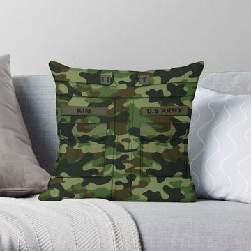 Customized US Army Pillow Cover