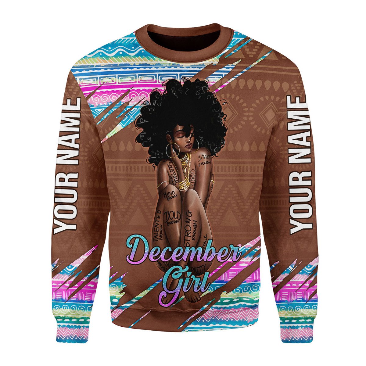 Personalized Tracksuit December Girl All Over Printed