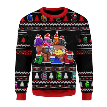 Customspig Christmas Sweater Among Us 3D Apparel