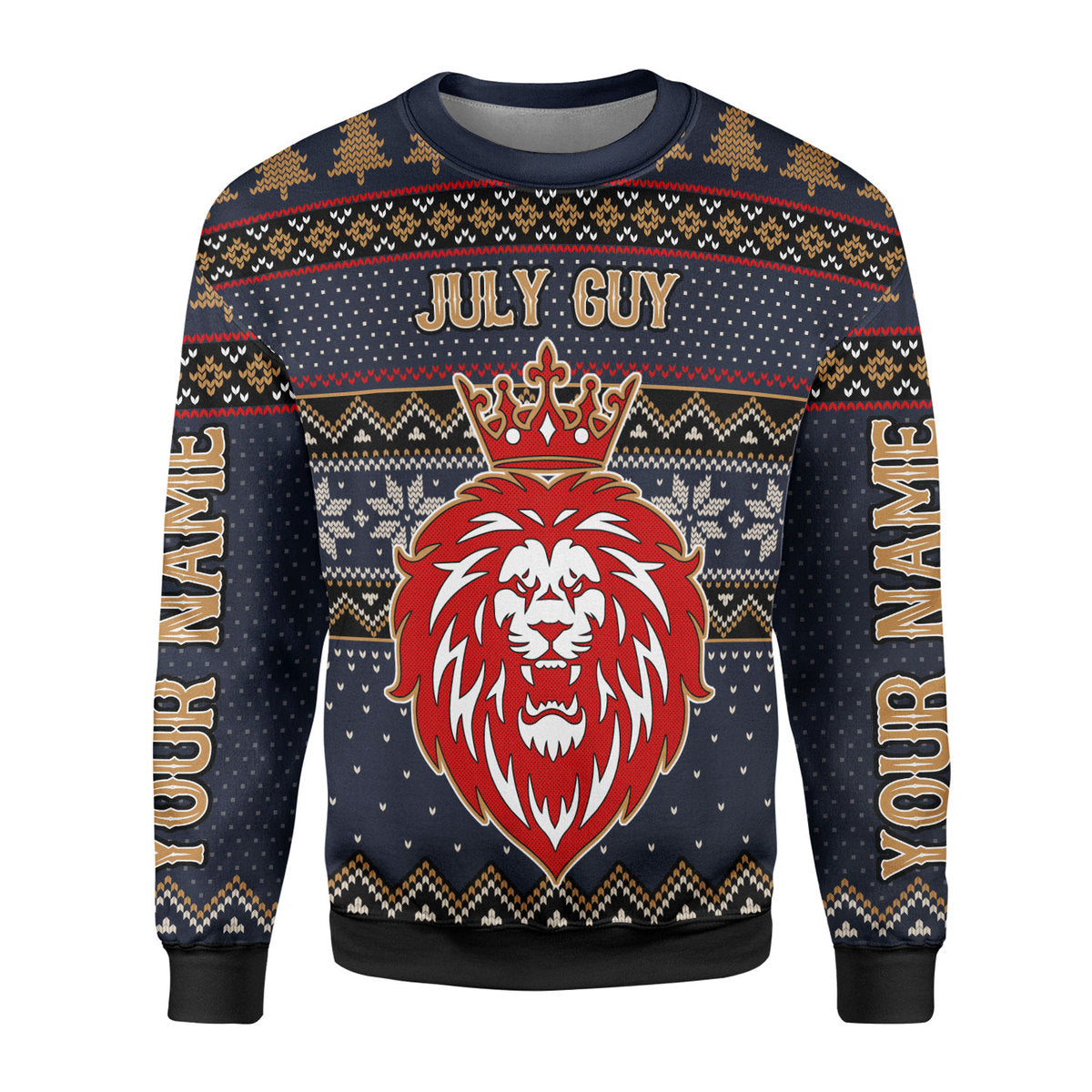 CustomsPig Personalized Ugly Sweater  July Guy All Over Printed
