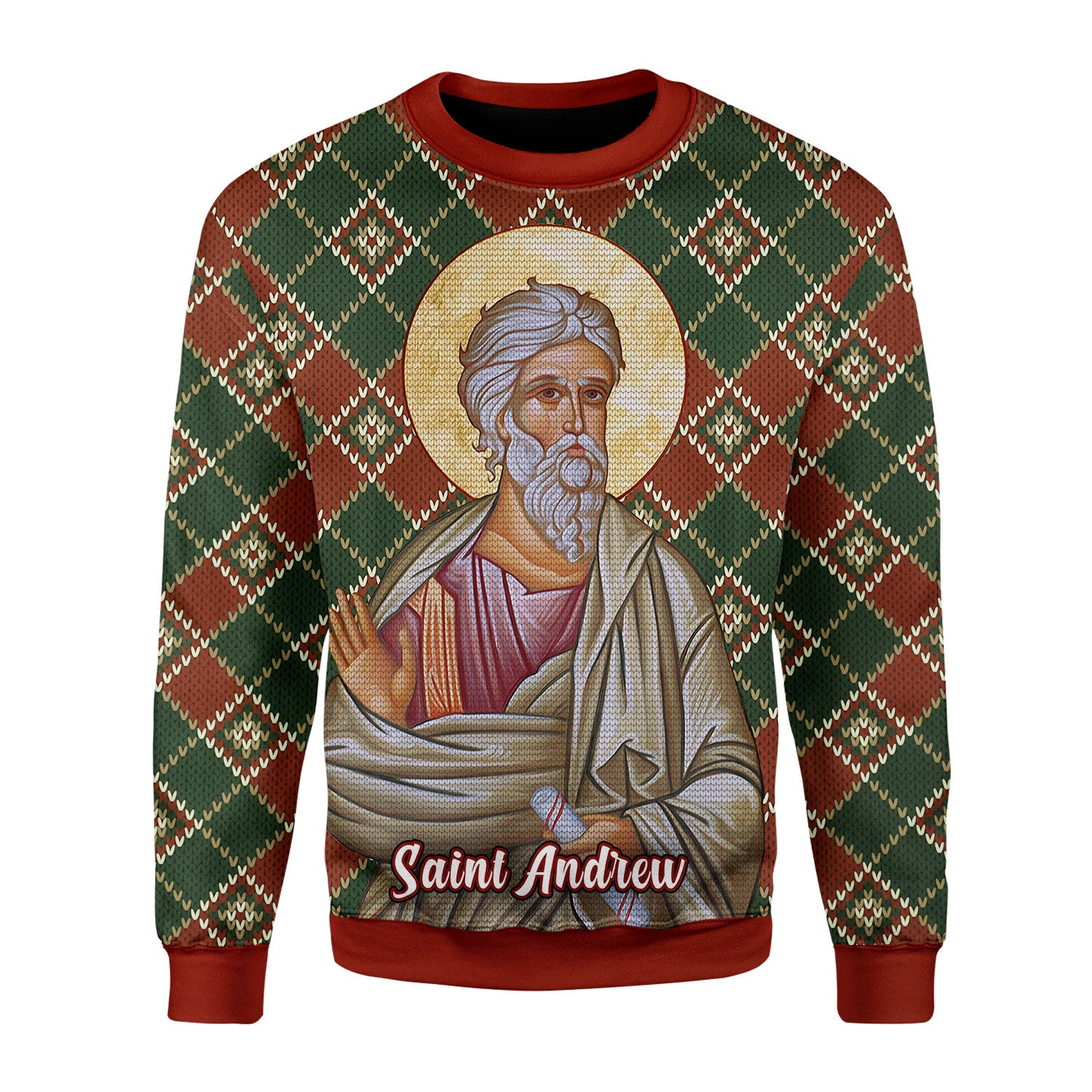 Customspig Christmas Sweater Andrew the Apostle 3D Apparel