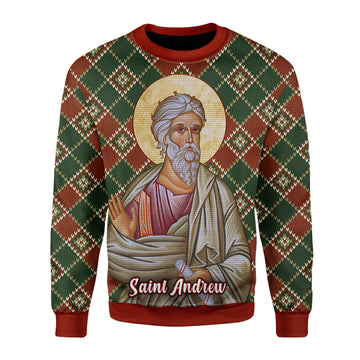 Customspig Christmas Sweater Andrew the Apostle 3D Apparel