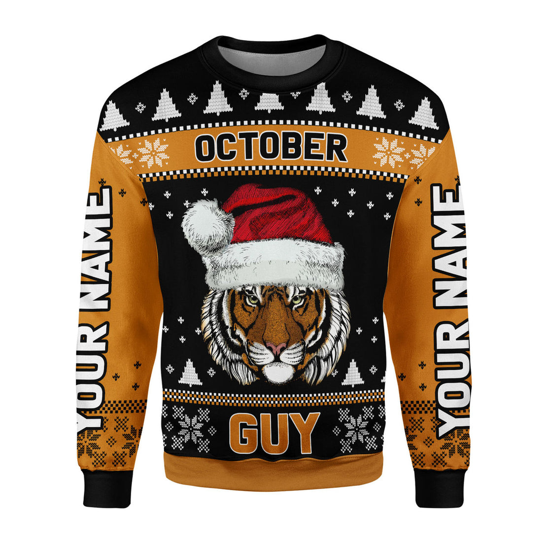 CustomsPig Personalized Ugly Sweater October Guy All Over Printed