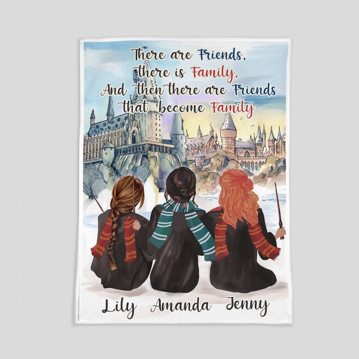 There Are Friends That Become Family Custom Name Blanket