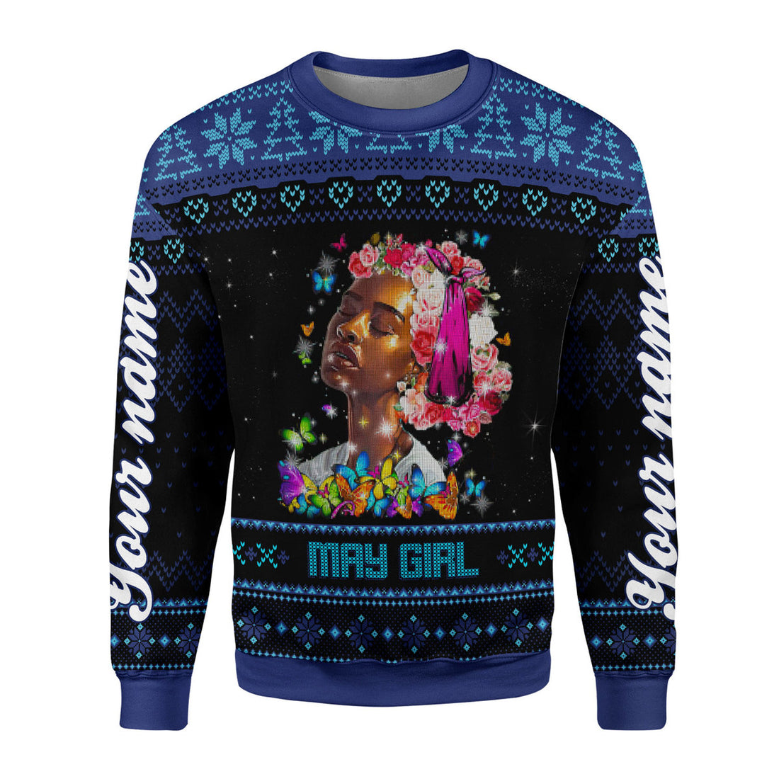 CustomsPig Personalized Ugly Sweater May Girl I Am The Storm All Over Printed