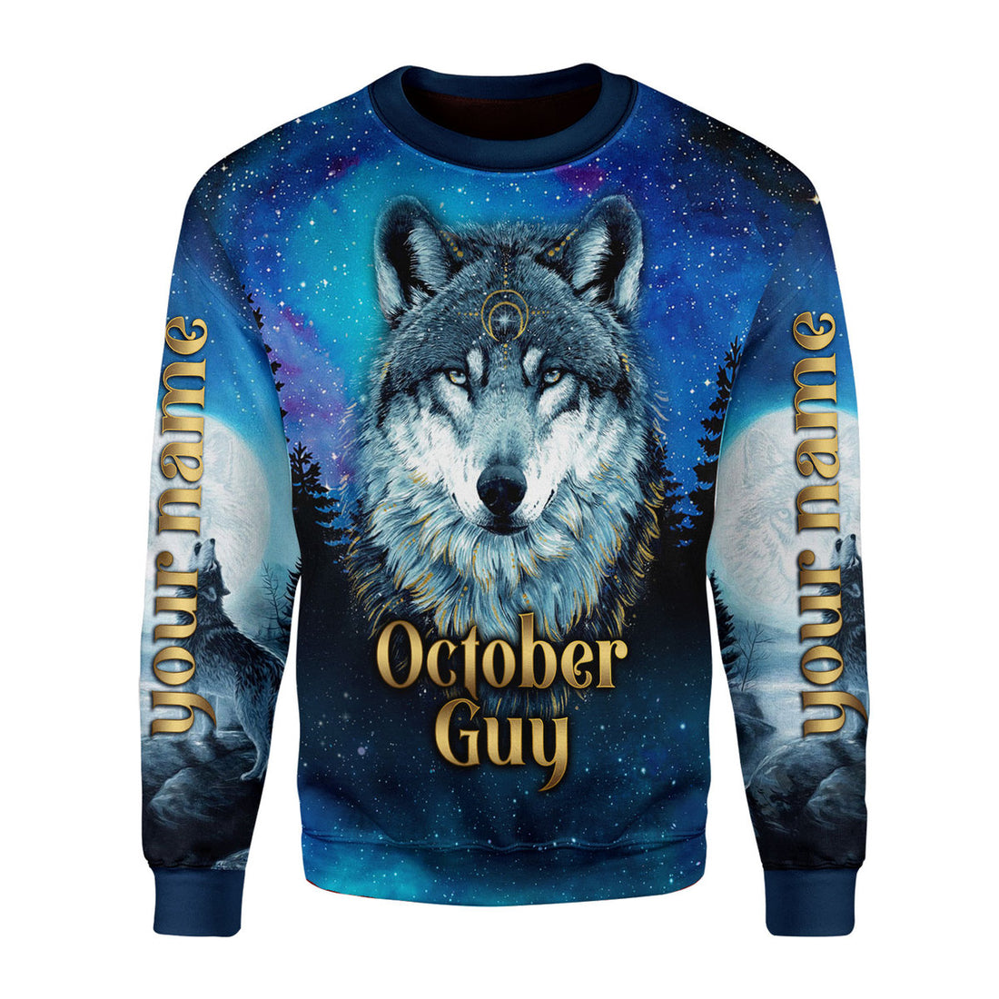 CustomsPig Personalized Ugly Sweater I Was Born In October All Over Printed