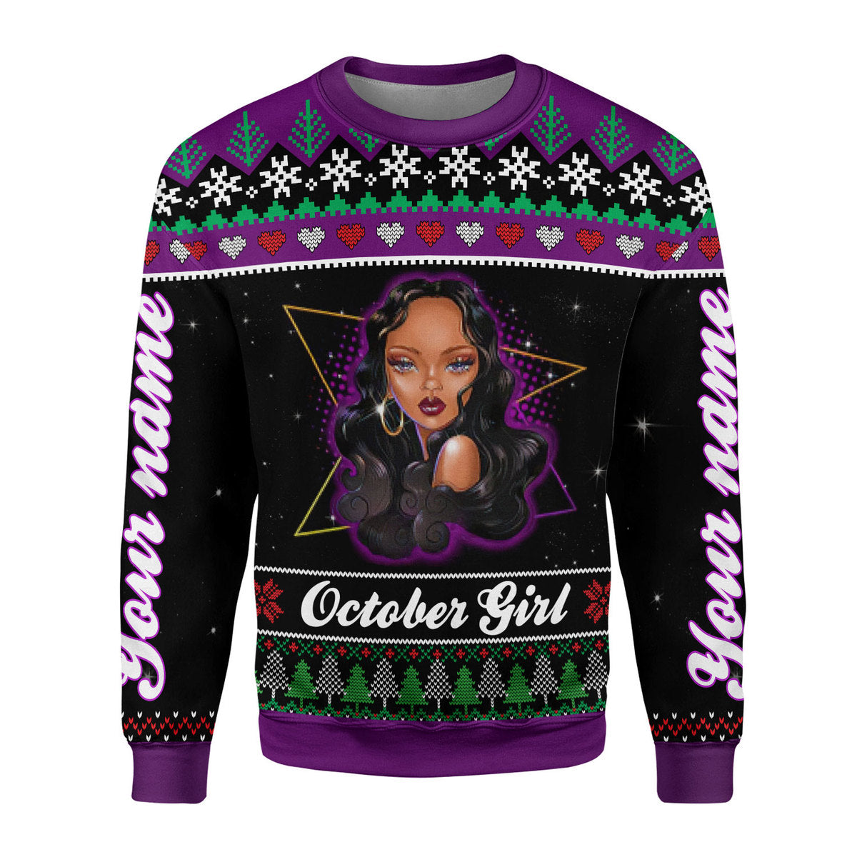 CustomsPig Personalized Tops October Girl All Over Printed