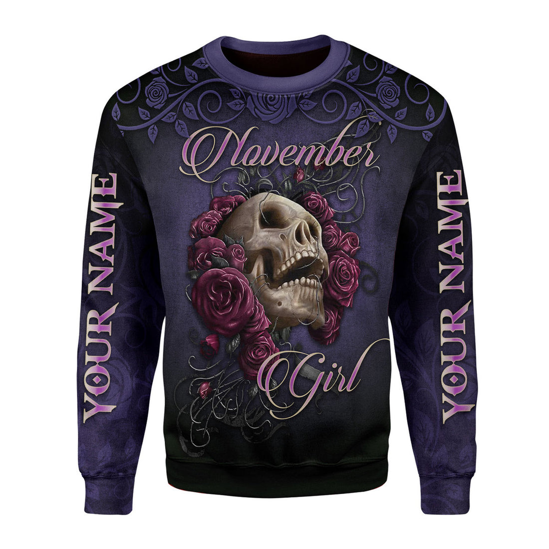 CustomsPig Personalized Ugly Sweater I'm A November Girl All Over Printed