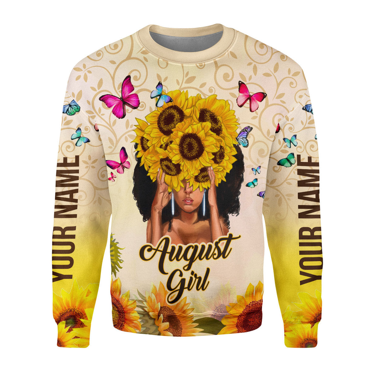 CustomsPig Personalized Tops August Girl All Over Printed