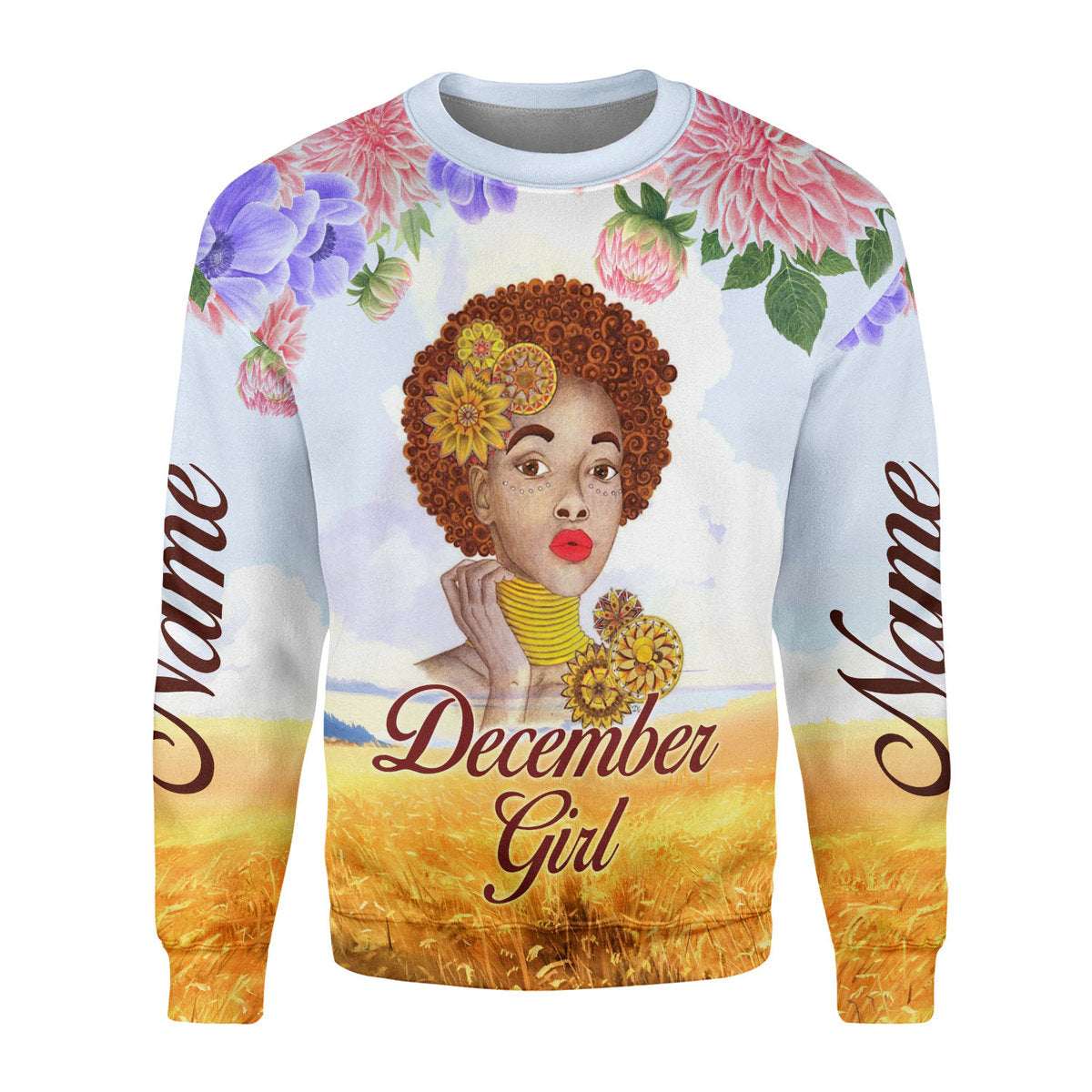CustomsPig Personalized  Tops  December Girl All Over Printed