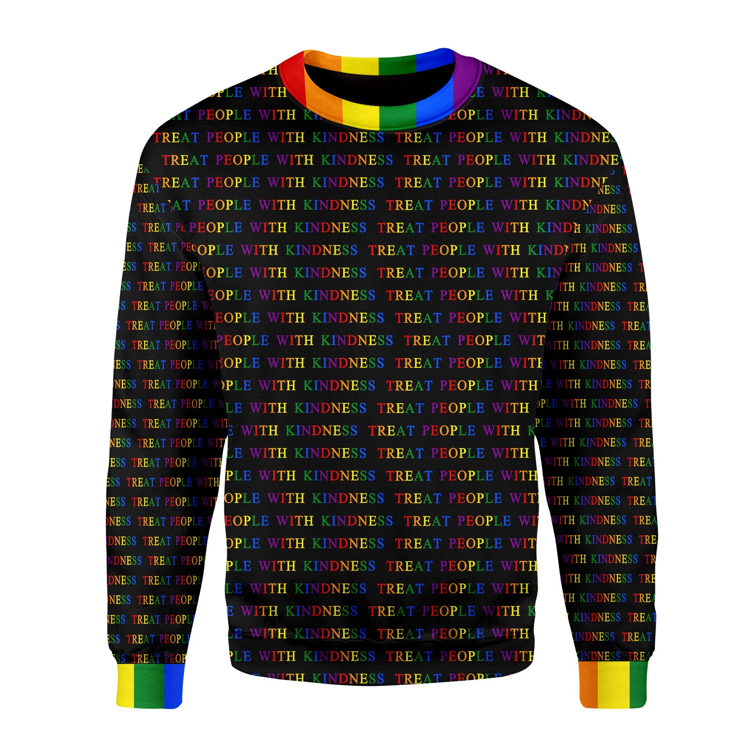 Customspig Christmas Sweater Treat People With Kindness 3D Apparel