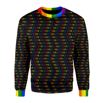 Customspig Christmas Sweater Treat People With Kindness 3D Apparel