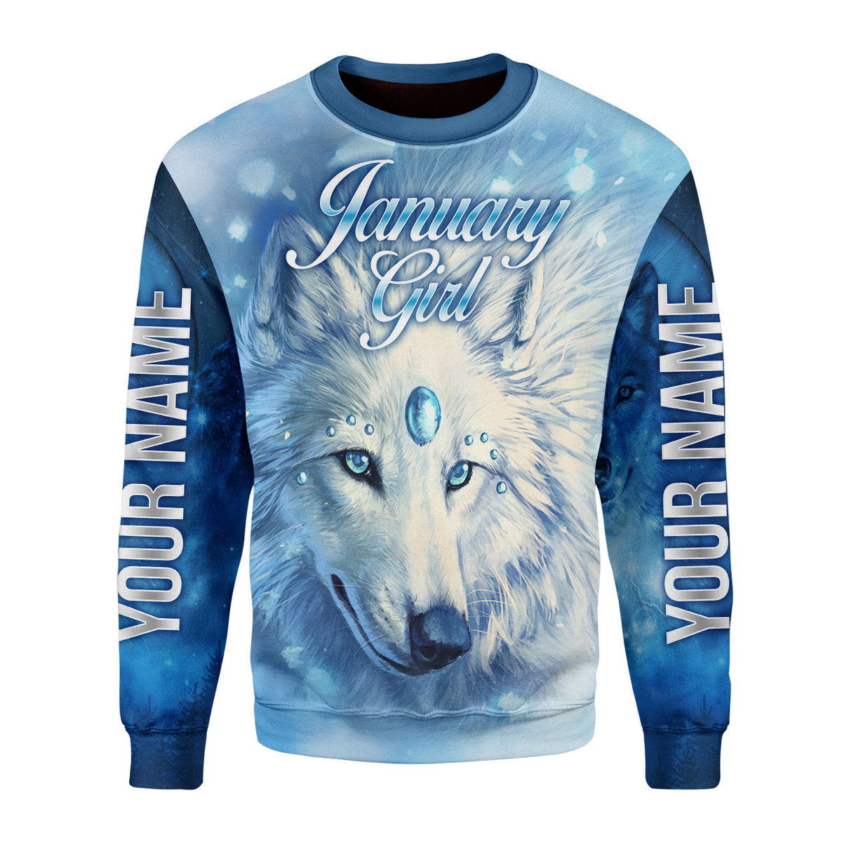CustomsPig Personalized Tops January Girl All Over Printed