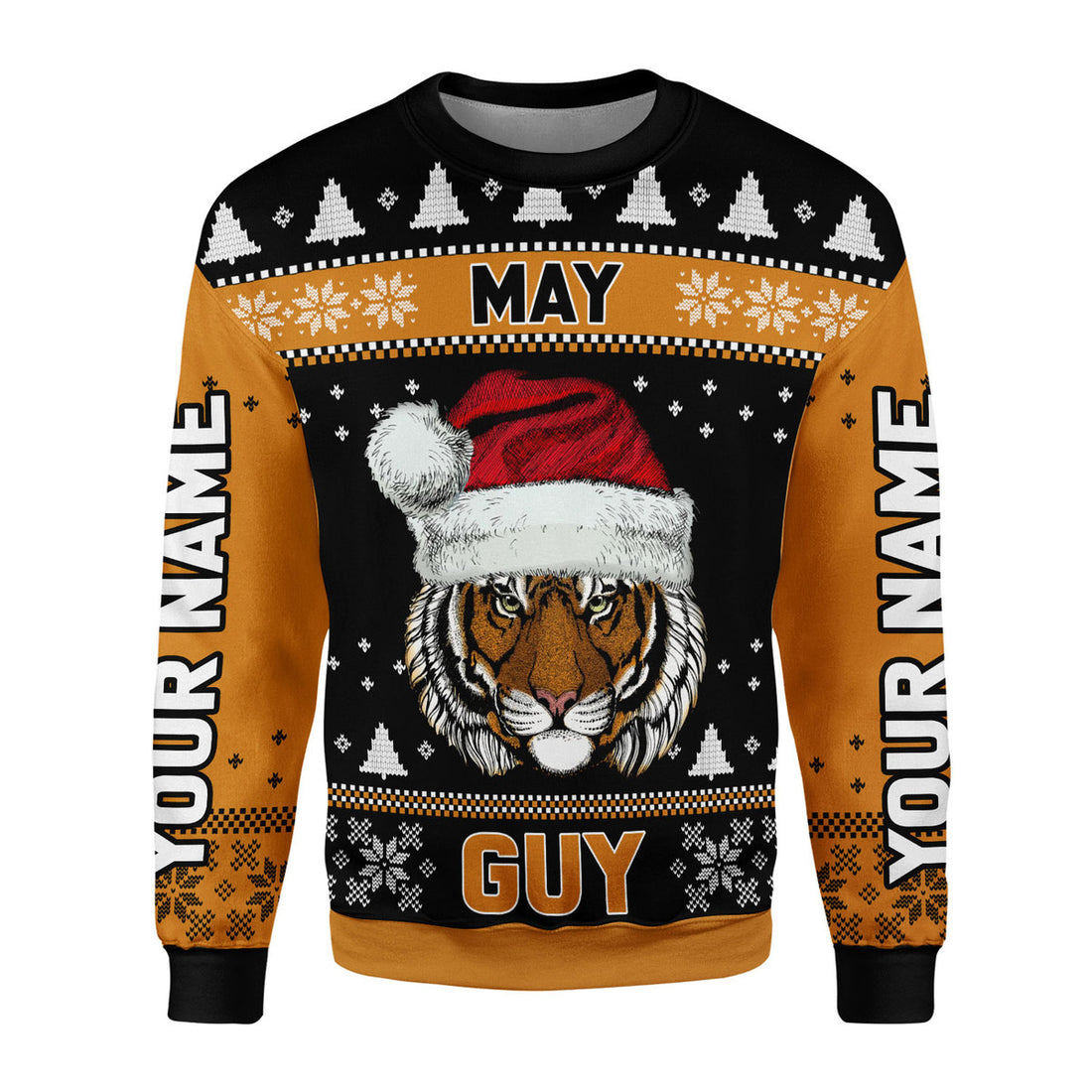 CustomsPig Personalized Ugly Sweater May Guy All Over Printed