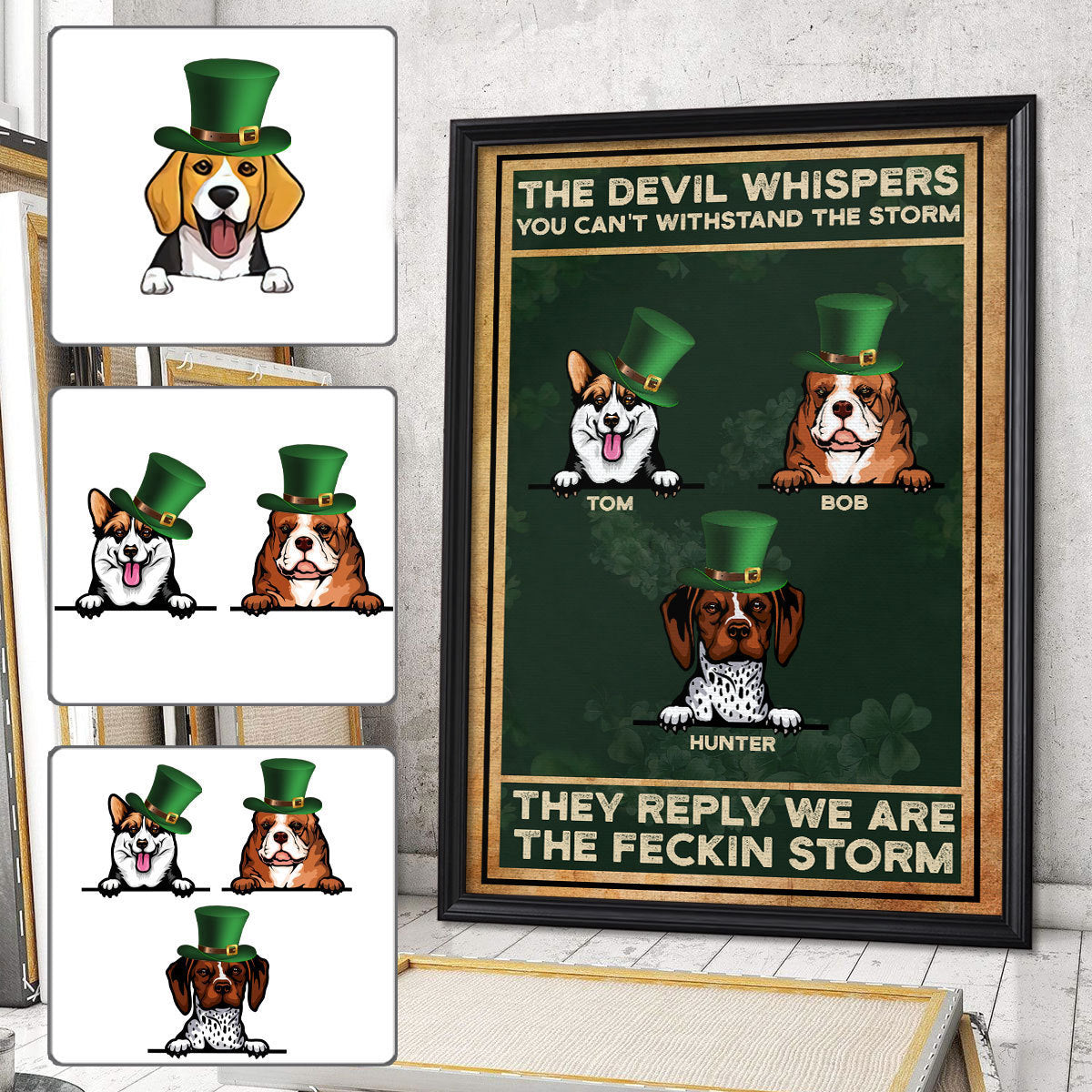 Customized Photos Canvas Poster Wall Art The Devil Whispers They Reply We Are The Feckin Storm