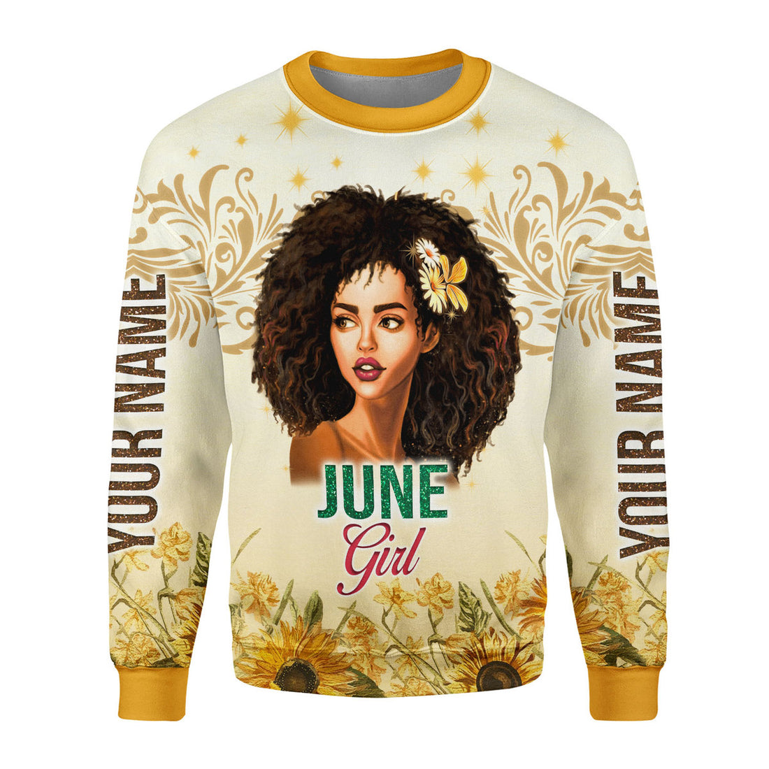 CustomsPig Personalized Ugly Sweater June Girl All Over Printed