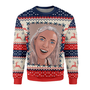 Customspig Christmas Sweater Scarlett Johansson Surprised Meme 3D Apparel