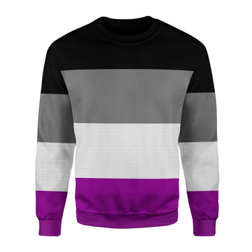 Customspig Christmas Sweater Asexual Pride Flag 3D Apparel