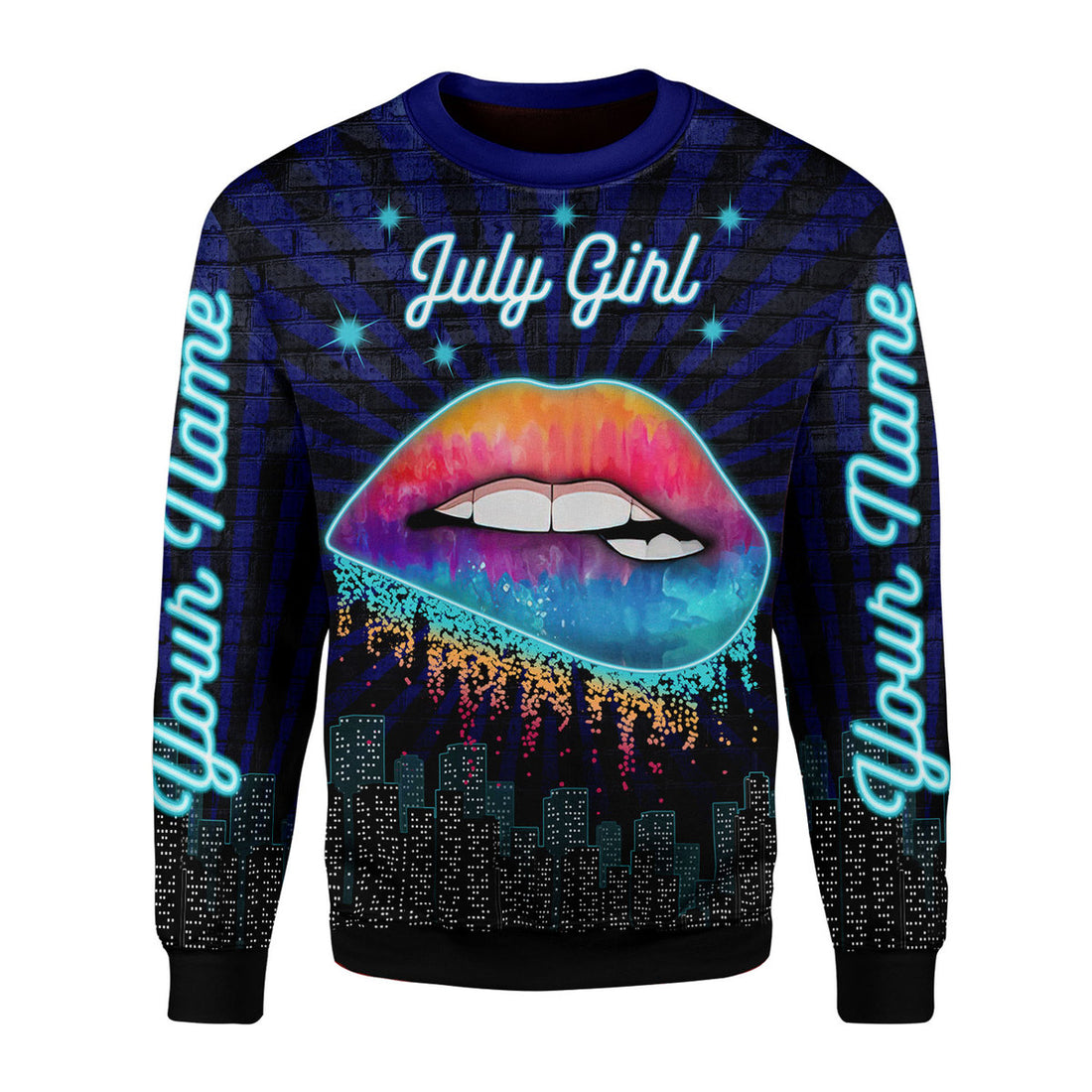 CustomsPig Personalized Ugly Sweater July Girl All Over Printed