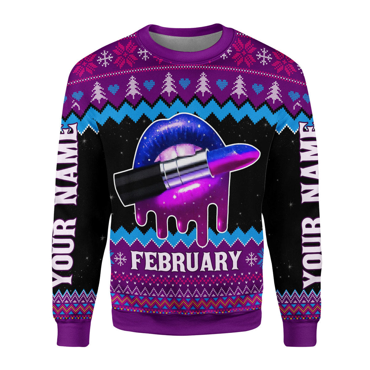 CustomsPig Personalized Tops February Girl All Over Printed