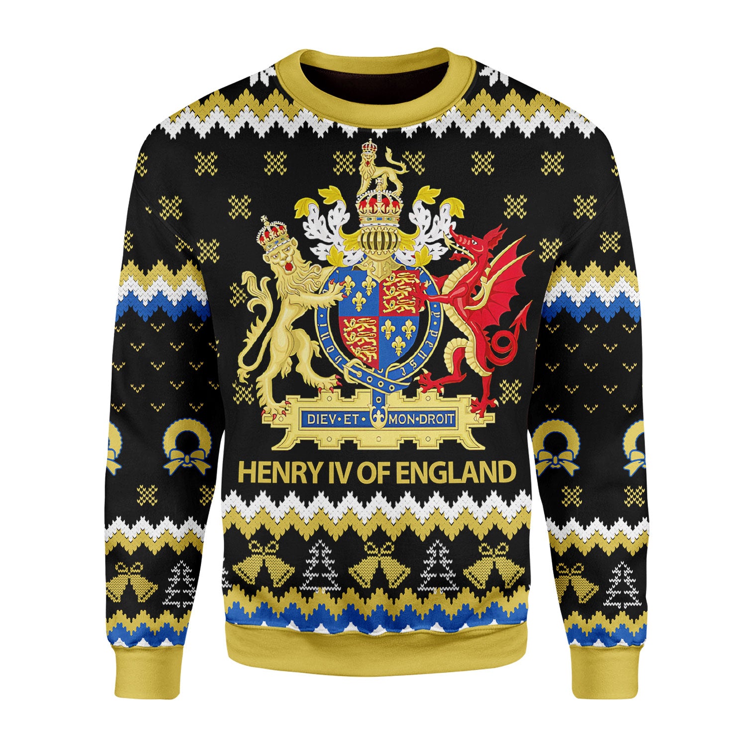 Customspig Christmas Sweater Coat Of Arms Henry IV 3D Apparel
