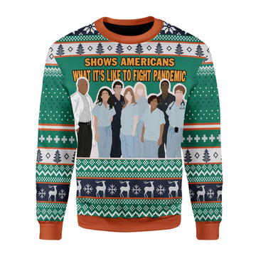 Customspig Christmas Sweater Greys Anatomy 3D Apparel