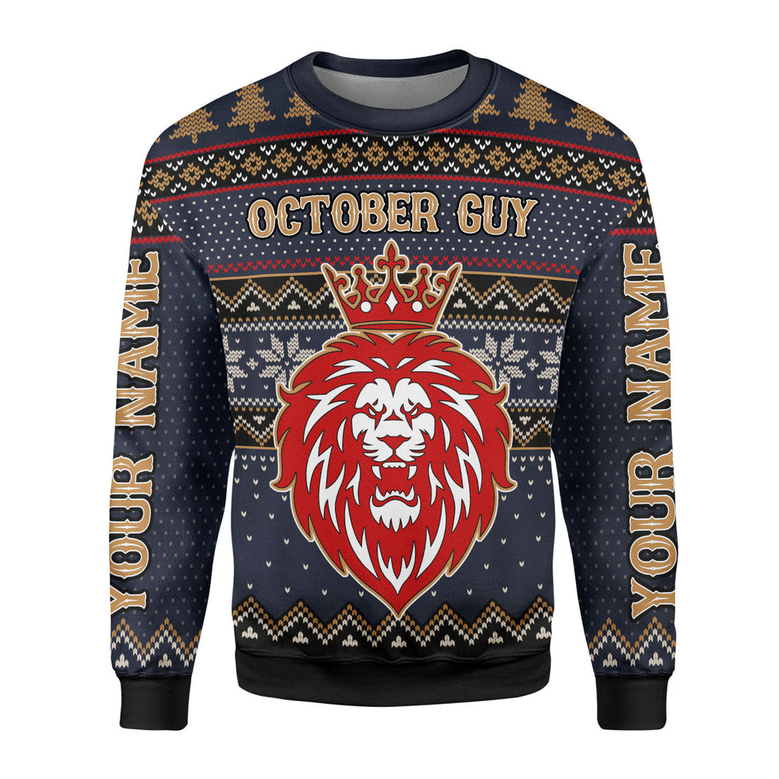 Customspig Personalized Sweatshirt October King  All Over Printed