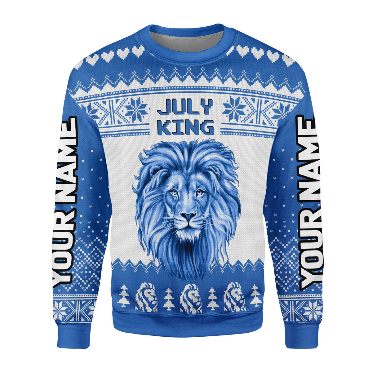 CustomsPig Personalized Ugly Sweater July Guy All Over Printed
