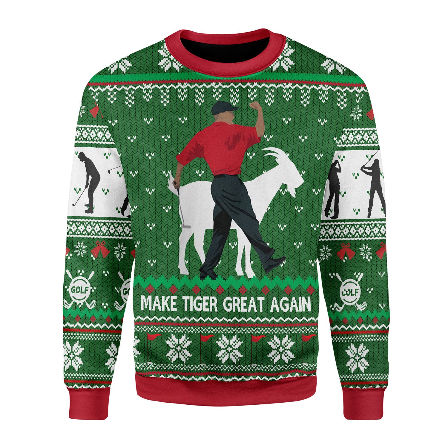 Customspig Christmas Sweater Make Tiger Great Again 3D Apparel