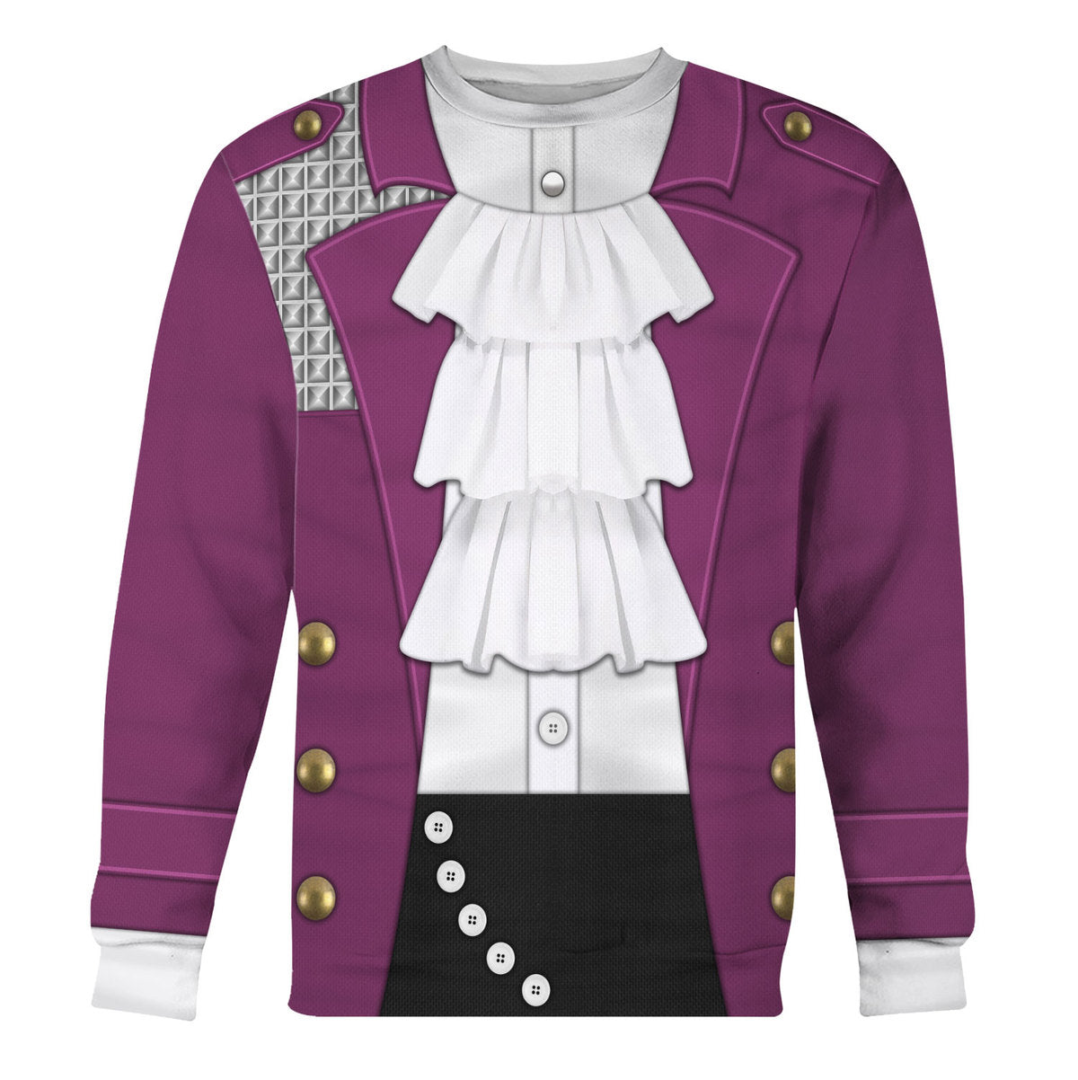 CustomsPig Prince Purple Rain Outfit Costume Hoodie Sweatshirt T-Shirt Sweatpants