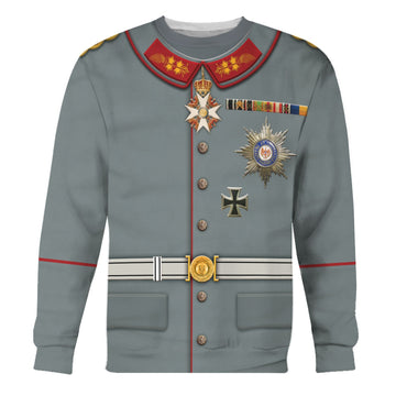 Wilhelm II Former German Emperor Fleece Long Sleeves