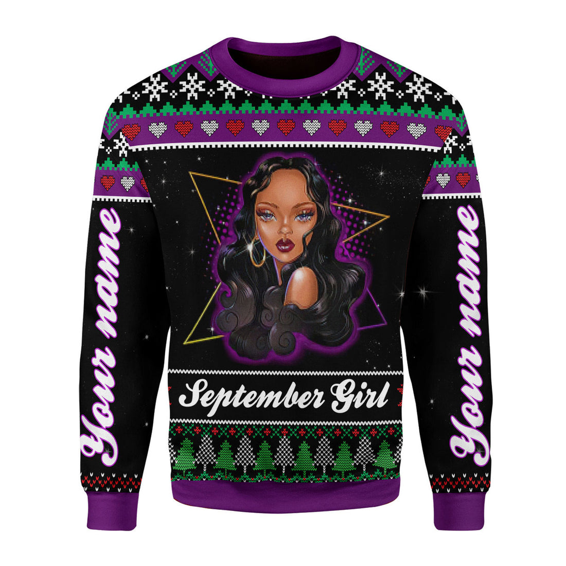 Customspig Personalized Sweatshirt September Girl All Over Printed