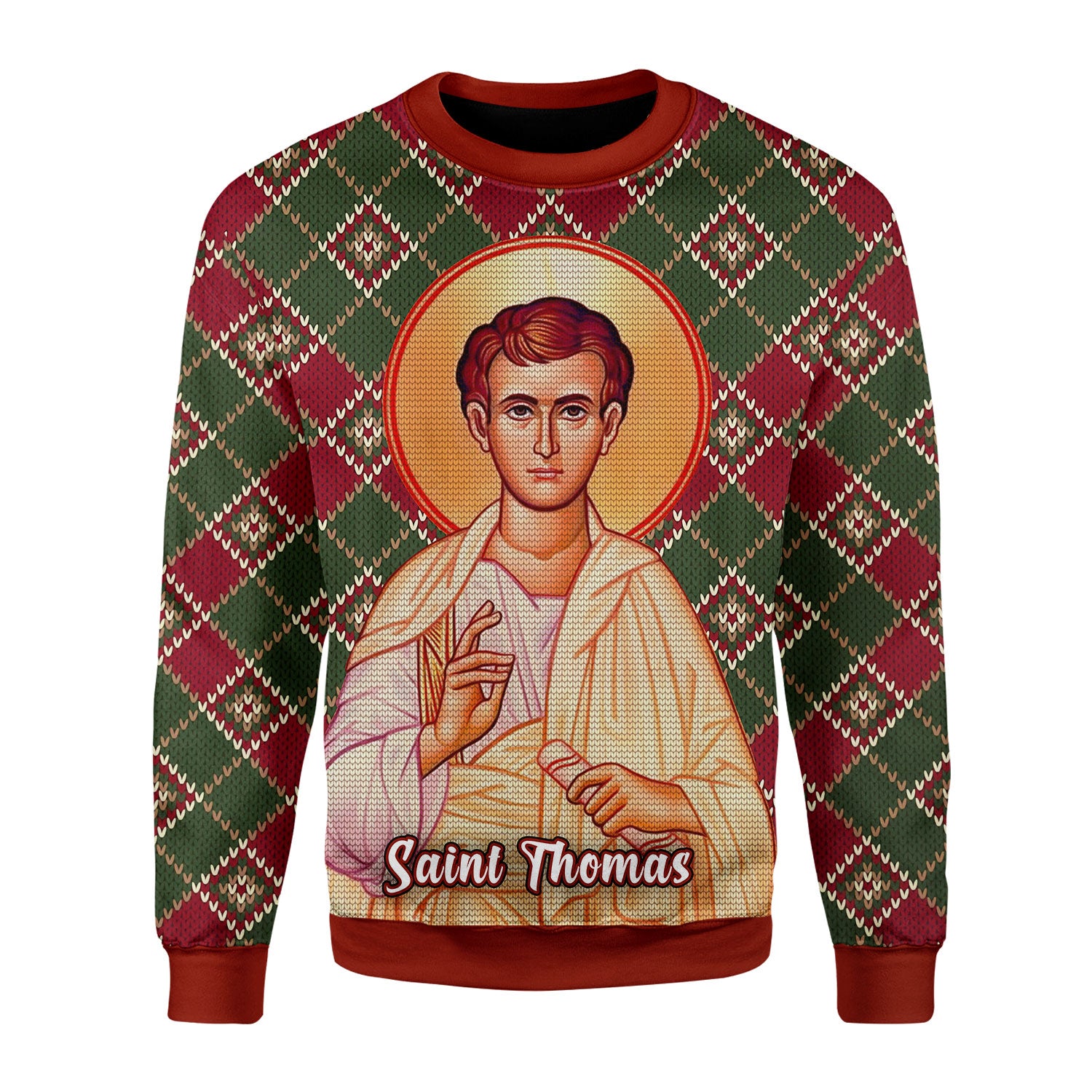 Customspig Christmas Sweater Thomas the Apostle 3D Apparel