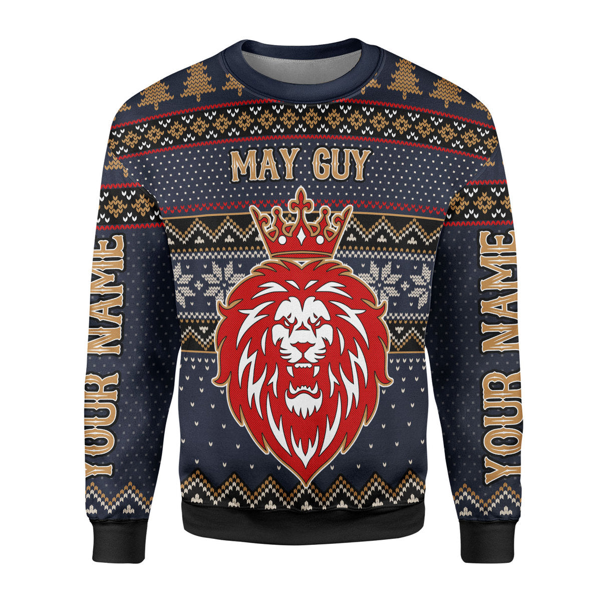 CustomsPig Personalized Ugly Sweater May Guy All Over Printed