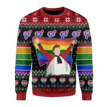 Customspig Christmas Sweater LGBT Harry Styles 3D Apparel