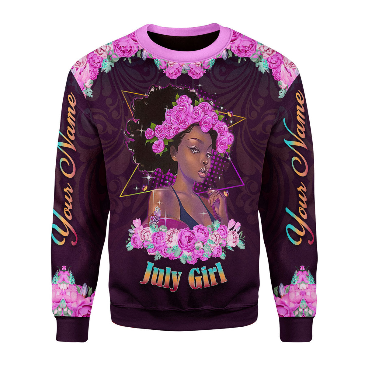 CustomsPig Personalized Ugly Sweater July Girl All Over Printed