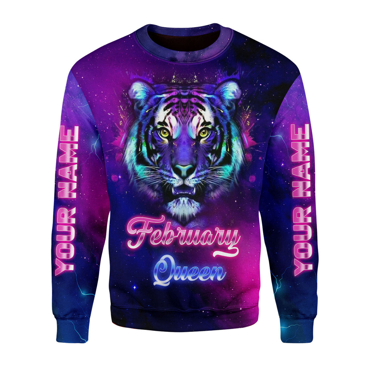 CustomsPig Personalized Ugly Sweater February Queen All Over Printed