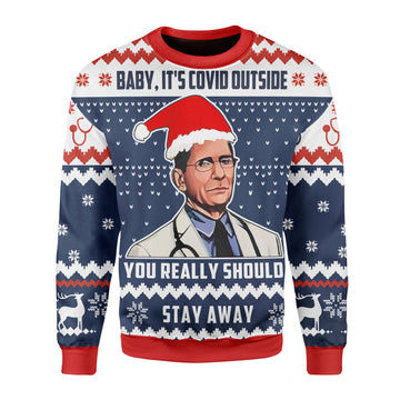 Customspig Christmas Sweater Dr. Fauci 3D Apparel