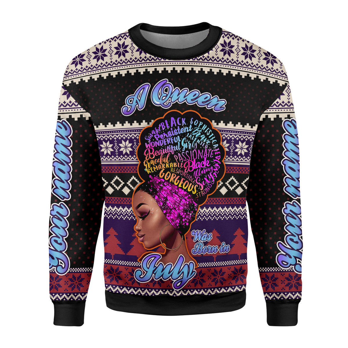CustomsPig Personalized Tops A Queen Was Born In July All Over Printed