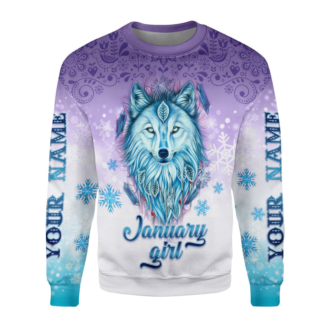 CustomsPig Personalized Ugly Sweater I'm A January Queen All Over Printed