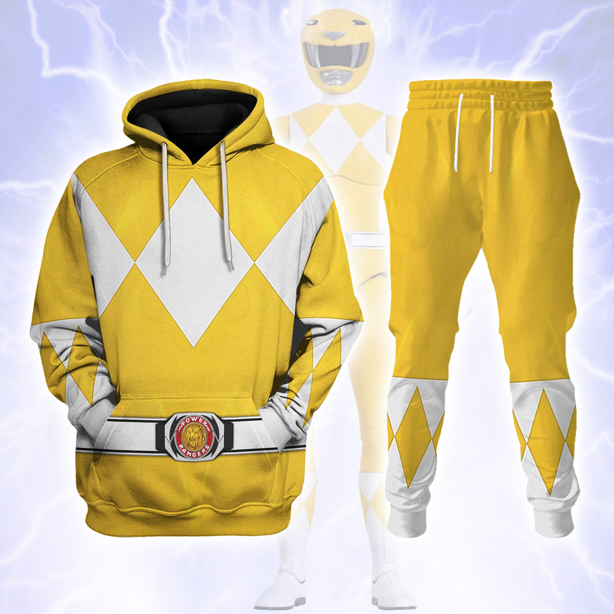 Yellow Ranger Mighty Morphin Power Rangers Cosplay Tracksuit