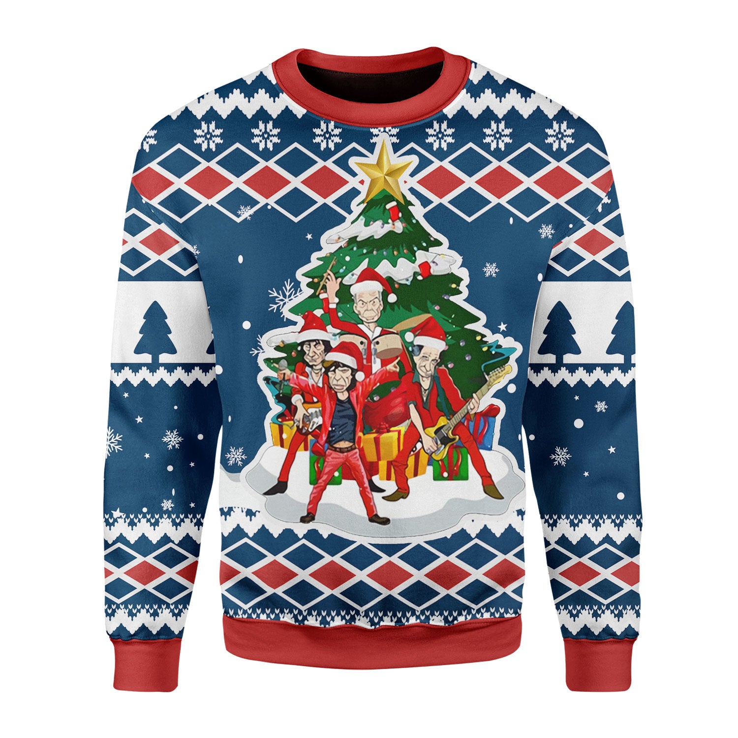 Customspig Christmas Sweater All I Want For Christmas Is Rock And Roll 3D Apparel