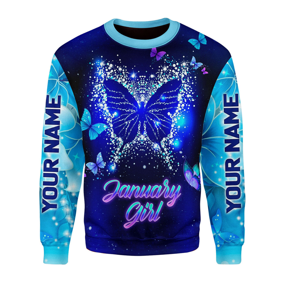 CustomsPig Personalized Ugly Sweater January Girl All Over Printed