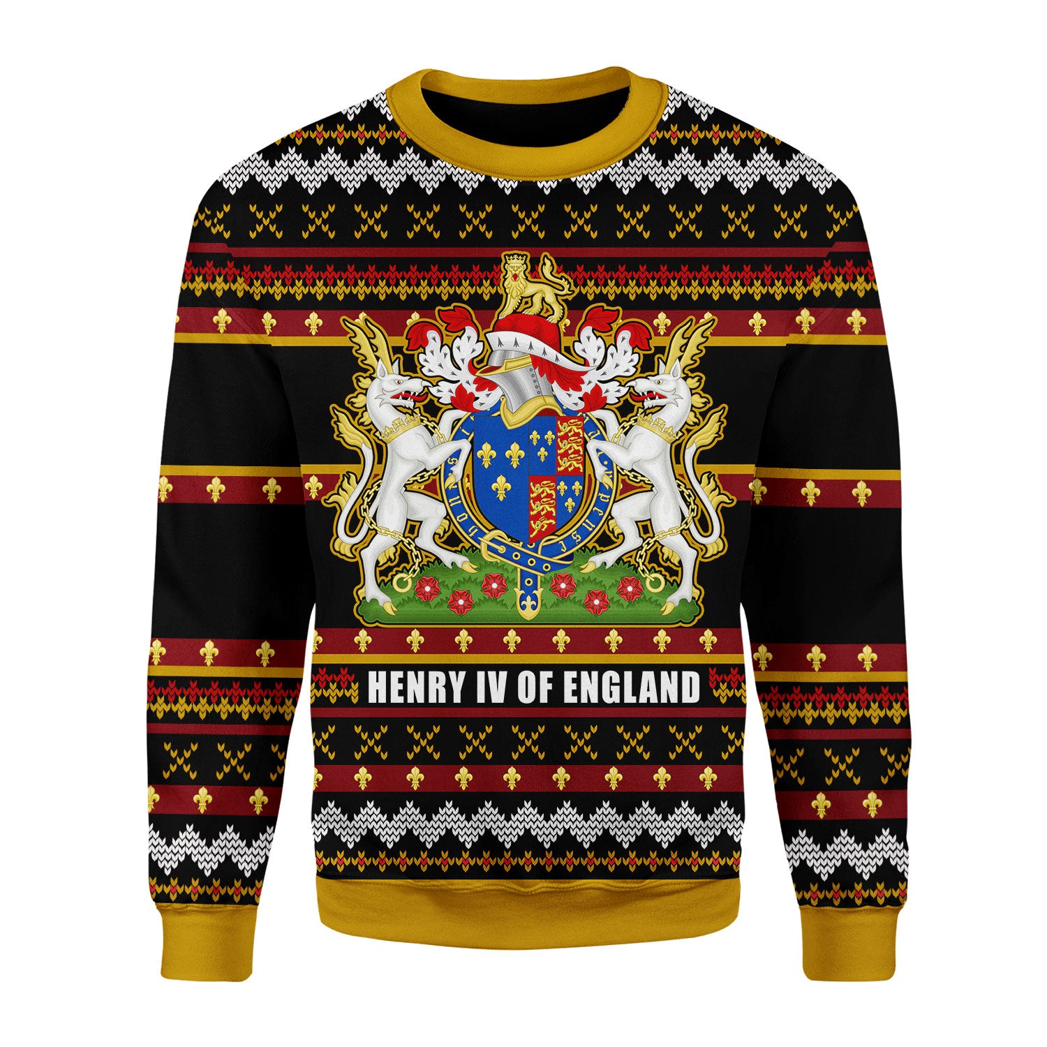 Customspig Christmas Sweater Coat Of Arms Henry VI 3D Apparel