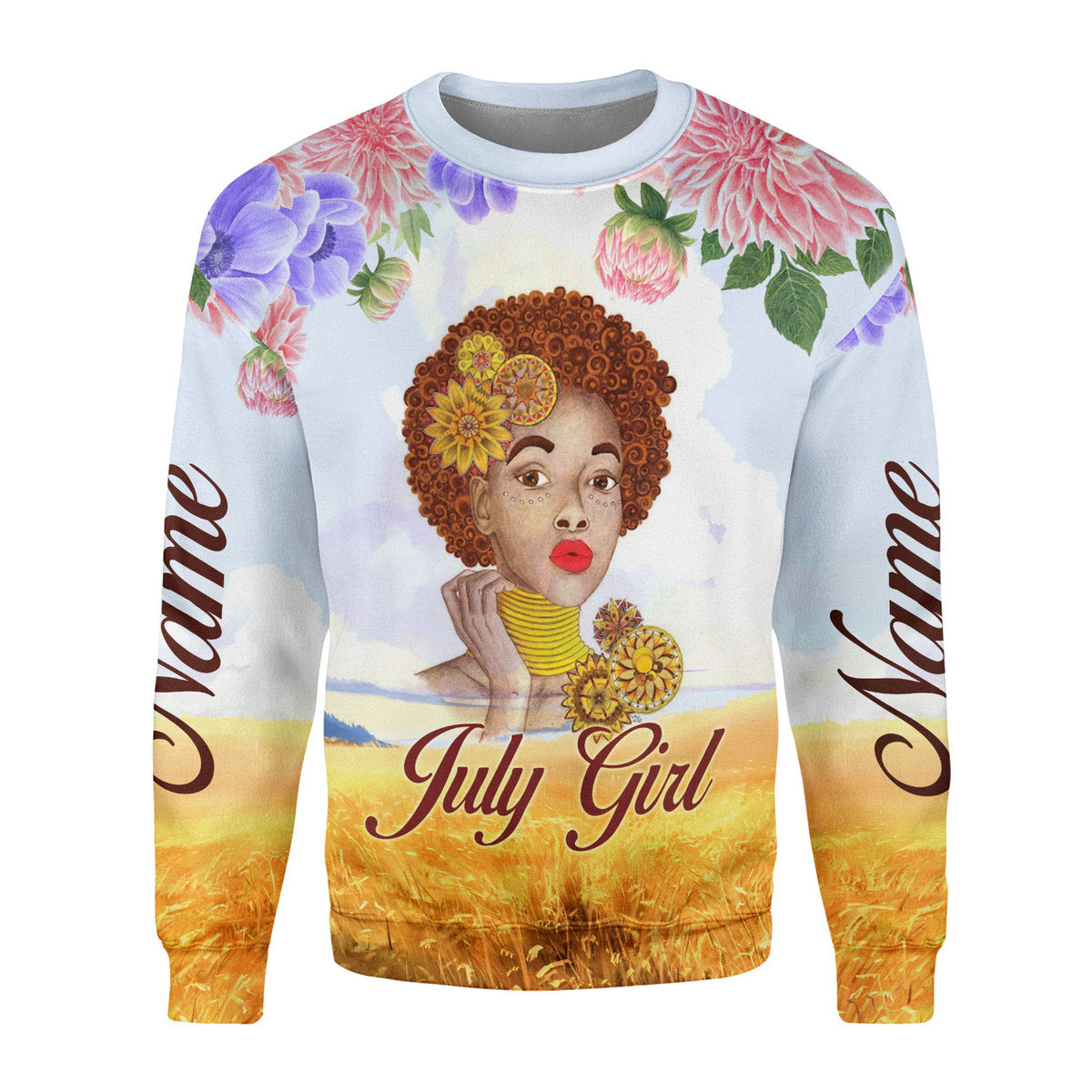 CustomsPig Personalized Tops July Girl All Over Printed