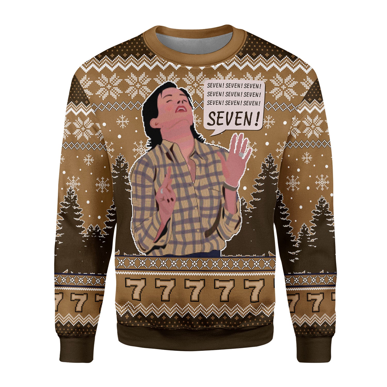 Customspig Christmas Sweater Friends Seven 3D Apparel