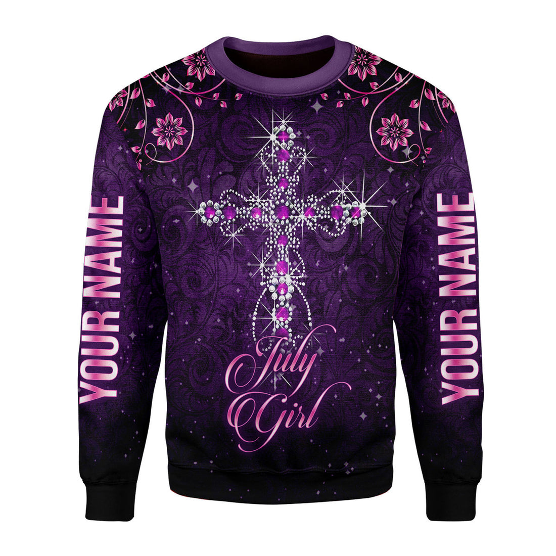 CustomsPig Personalized Ugly Sweater I Am A July Girl All Over Printed